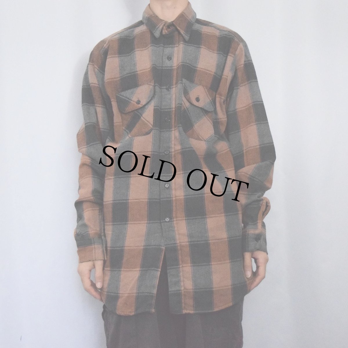画像2: 70〜80's FIVE BROTHERS USA製 チェック柄 ヘビーネルシャツ L (2)