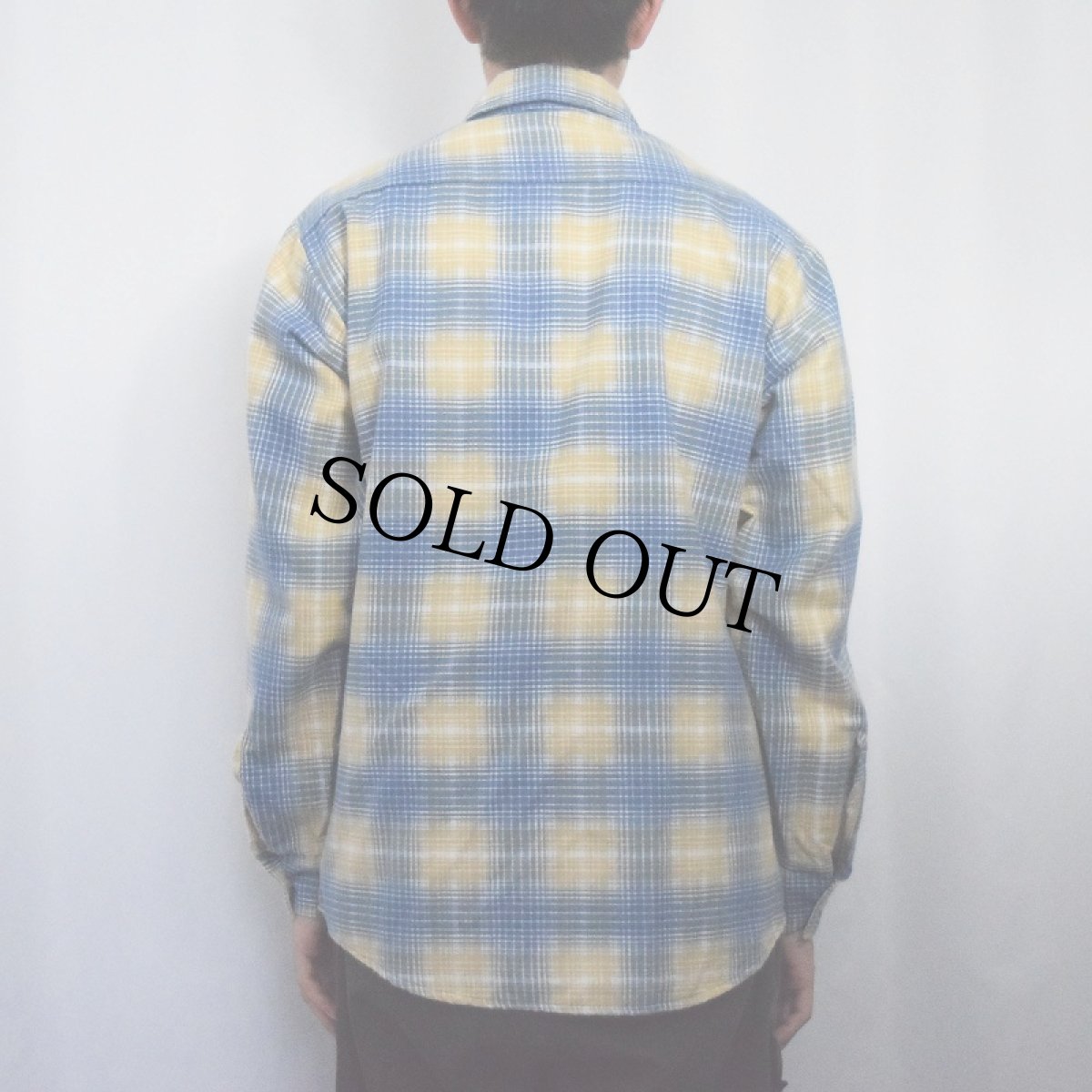 画像3: 70's Donlin USA製 チェック柄 プリントネルシャツ M (3)