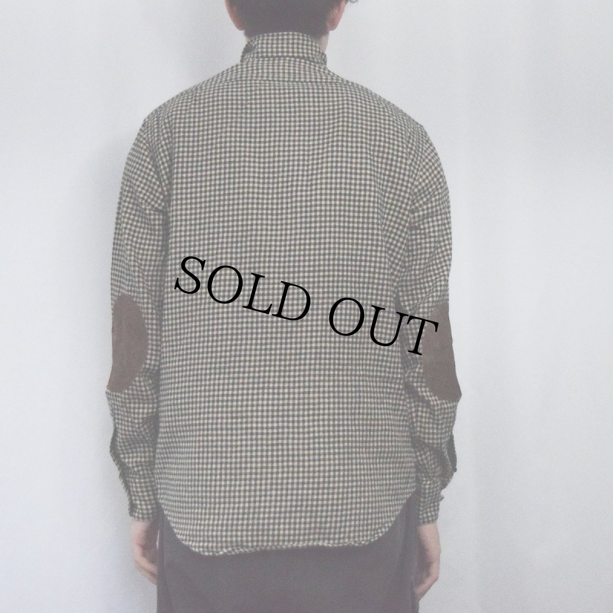 画像3: POLO Ralph Lauren チェック柄 エルボーパッチ＆チンスト付き ライトネルシャツ M (3)