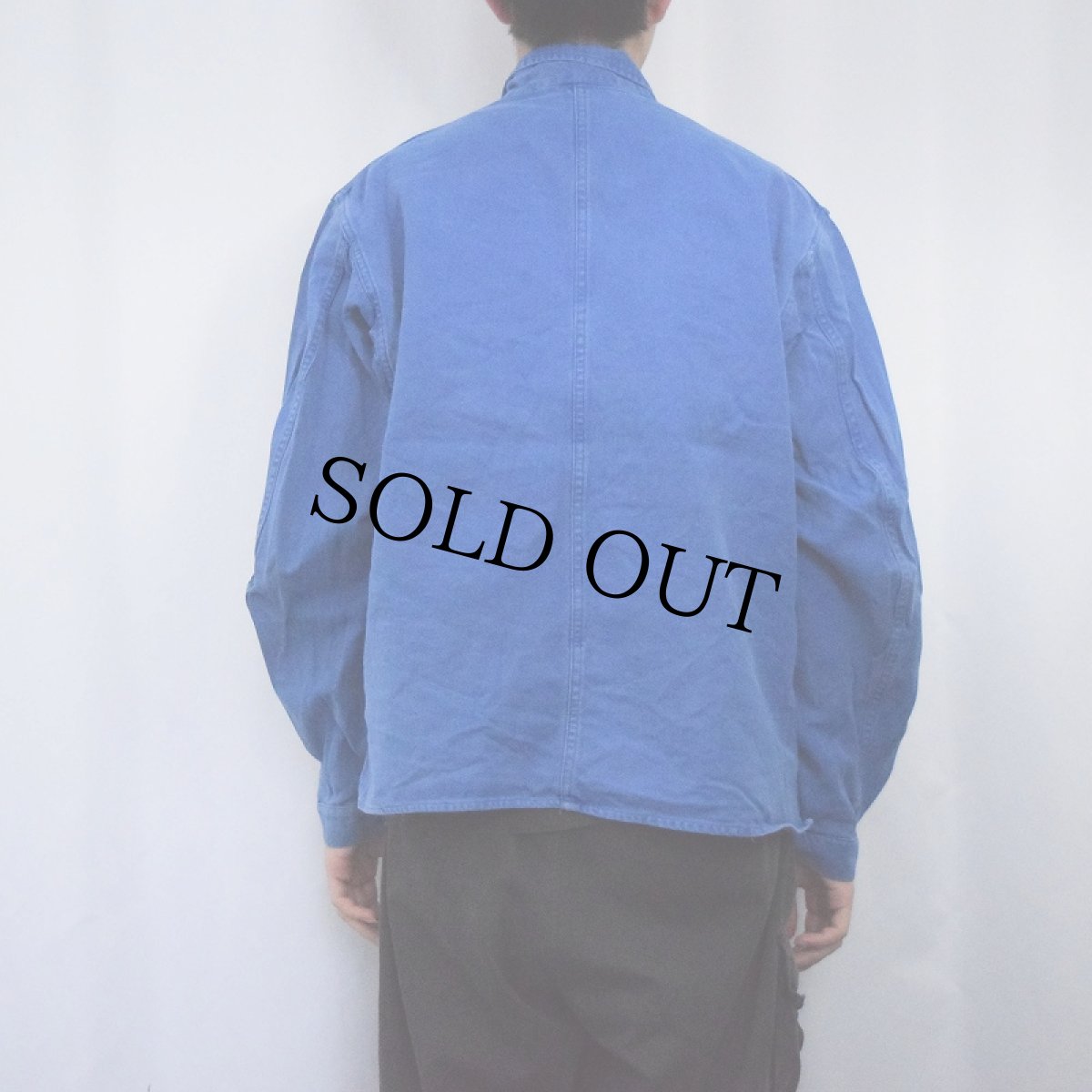 画像3: 70's〜 EURO コットンツイル ワークジャケット SIZE52 (3)