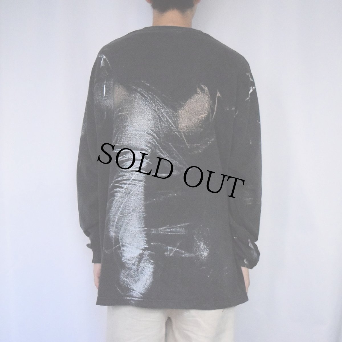 画像4: ALSTYLE APPAREL & ACTIVEWEAR ペンキペイント ロンT BLACK XL (4)