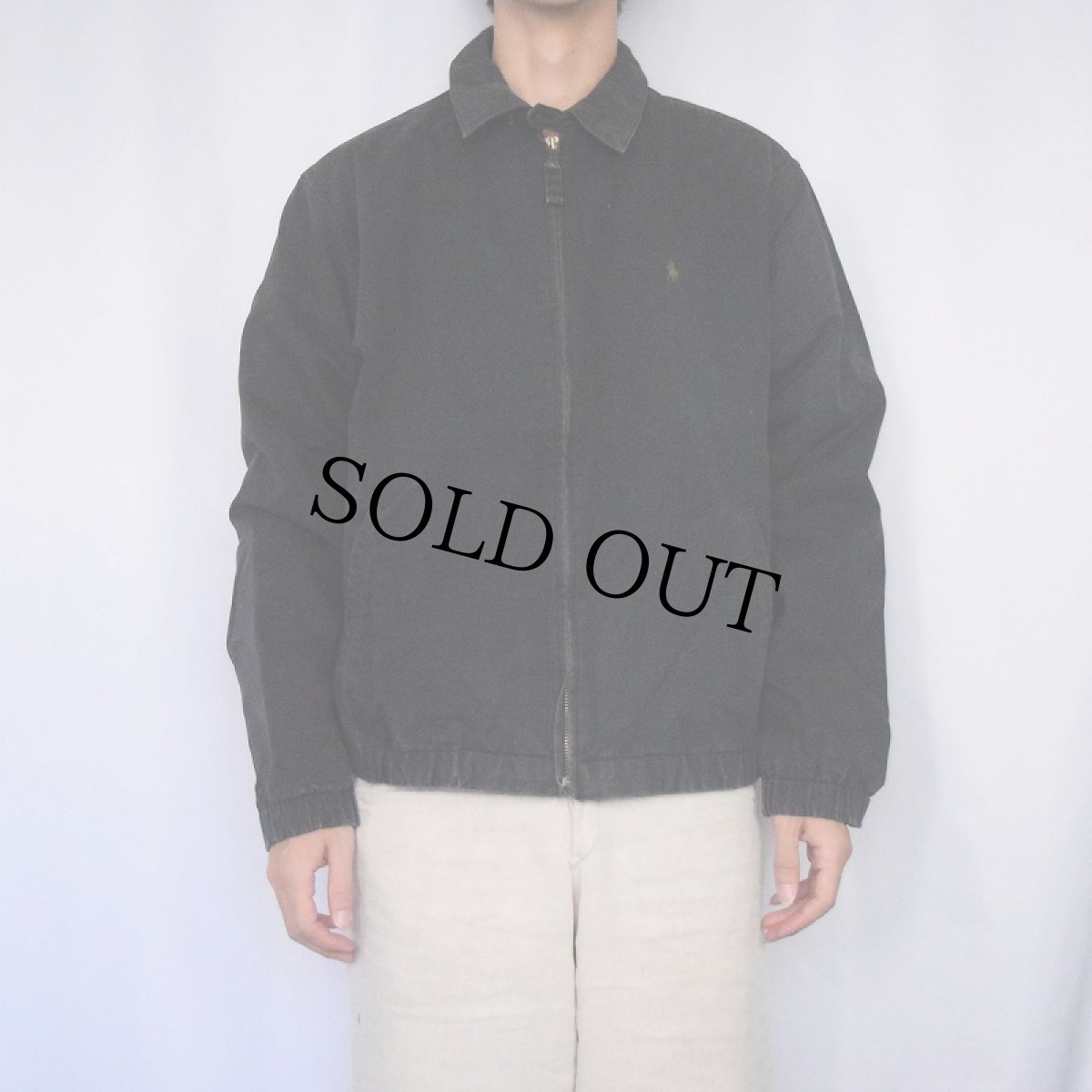 画像2: POLO Ralph Lauren ロゴ刺繍 コットンスイングトップ BLACK M (2)