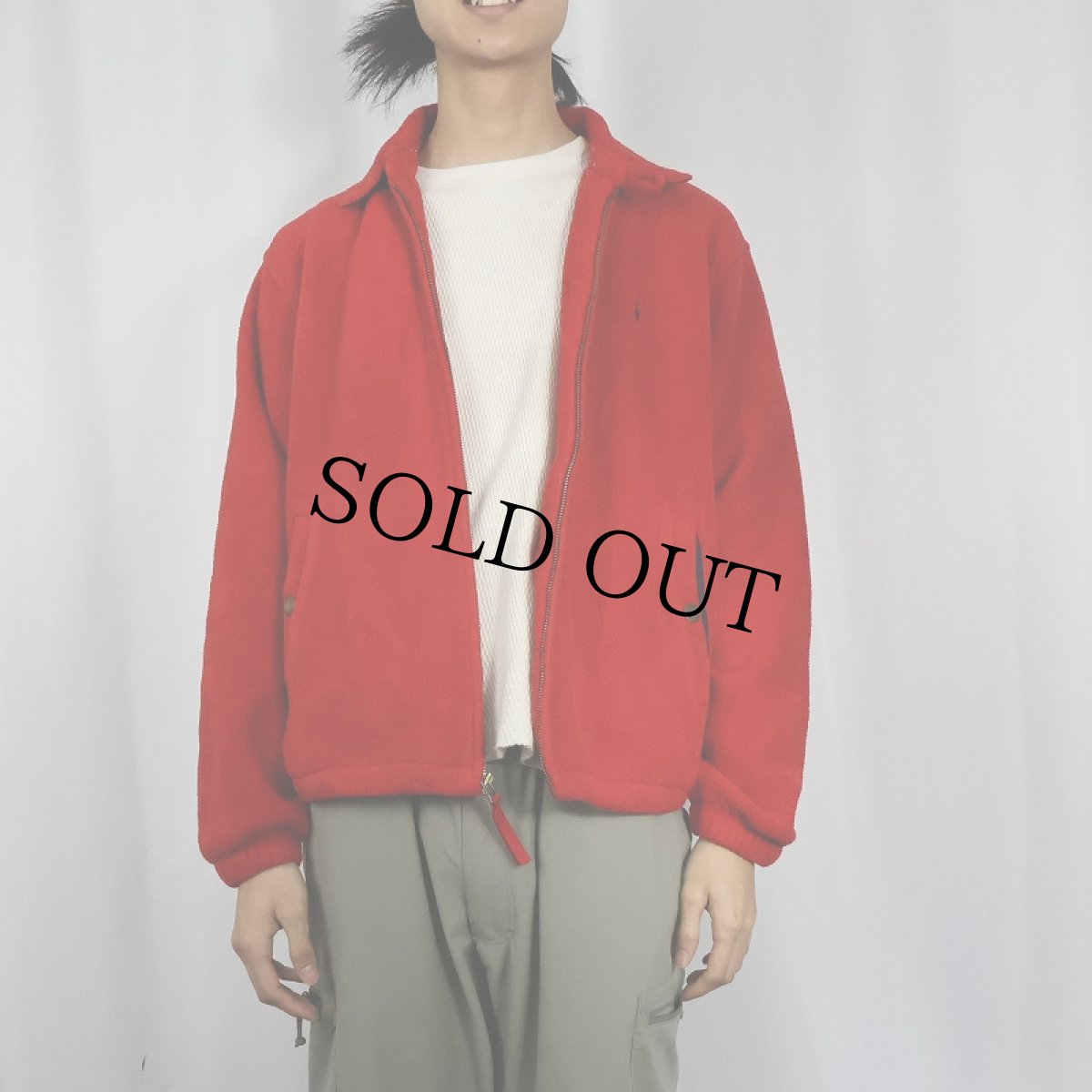 画像2: POLO Ralph Lauren "POLARTEC" フリーススイングトップ M (2)