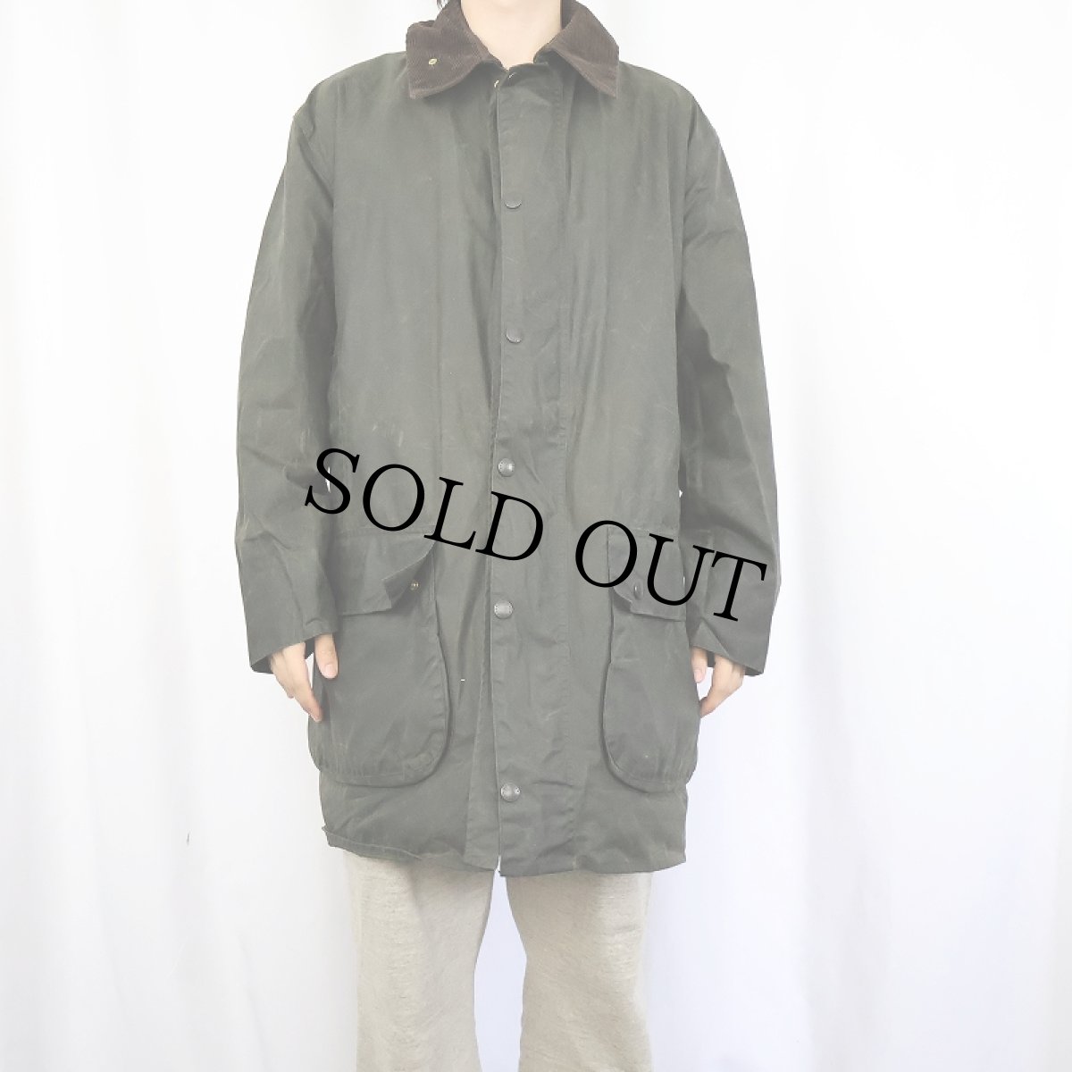 画像2: 90's Barbour ENGLAND製 "BORDER" オイルドジャケット 3ワラント (2)
