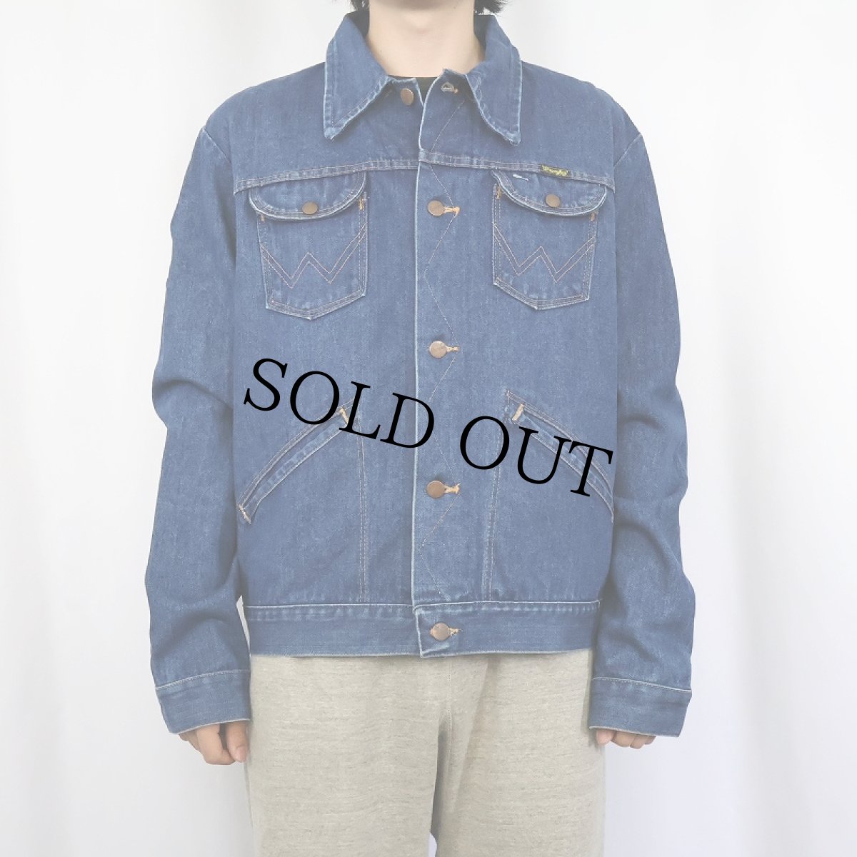 画像2: 70's Wrangler 136MJ USA製 デニムジャケット SIZE46 (2)
