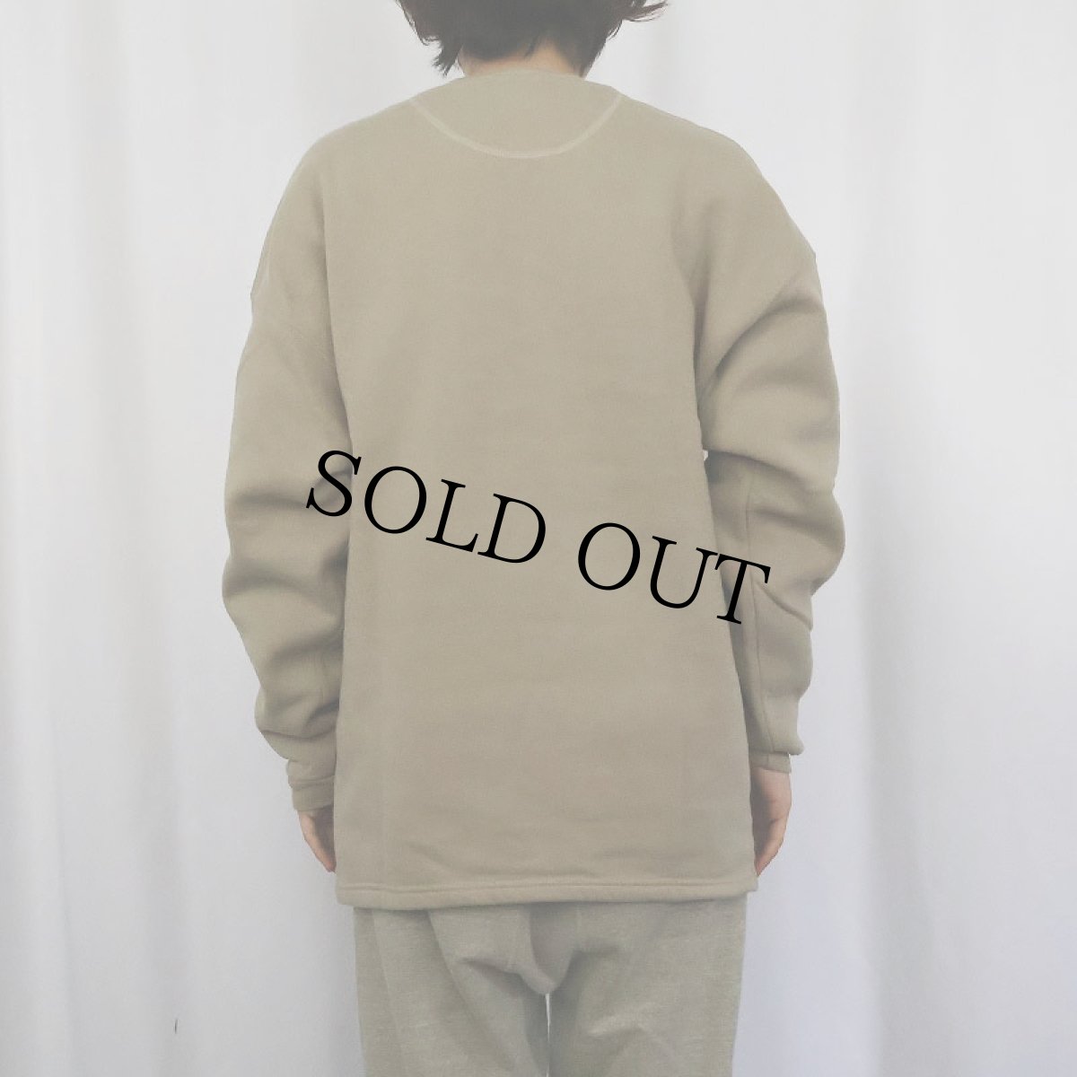 画像3: 90's RUSSELL ATHLETIC USA製 無地 ヘンリーネックスウェット M (3)