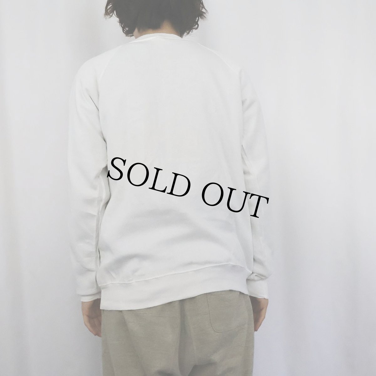 画像3: 90's Hanes USA製 無地ラグランスウェット L DEADSTOCK (3)