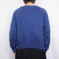 画像3: 70's Sportswear USA製 無地ラグランスウェット NAVY M (3)