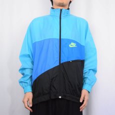 画像2: 90's NIKE 銀タグ 切り替えデザイン ナイロンジャケット L (2)