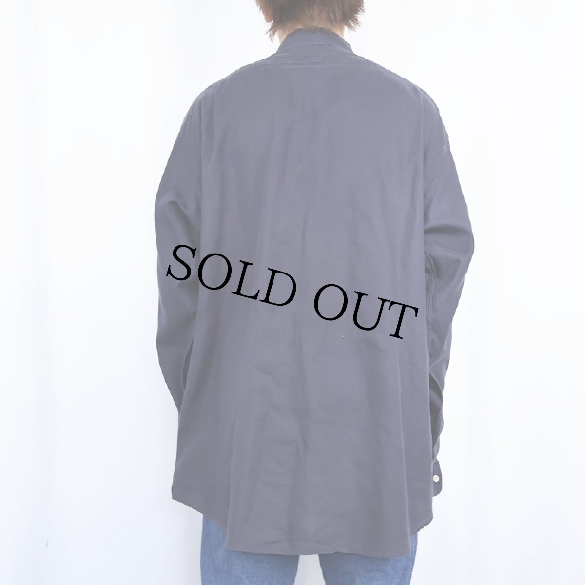 画像4: POLO Ralph Lauren "HARLOW" ヘリンボーン織り コットンボタンダウンシャツ NAVY XL (4)