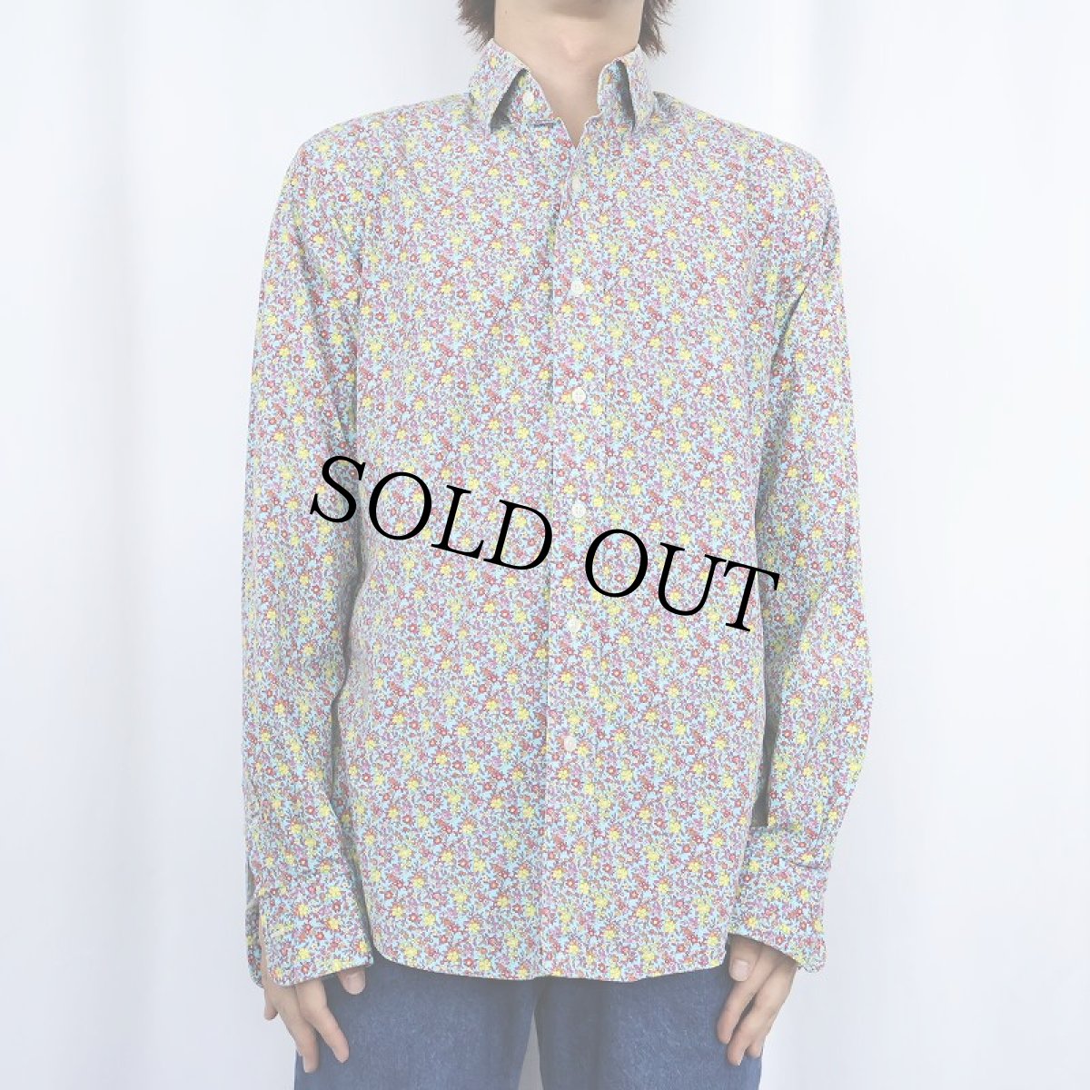 画像3: POLO Ralph Lauren "REGENT CUSTOM FIT" ポニー無し 花柄 コットンシャツ SIZE15 1/2 (3)