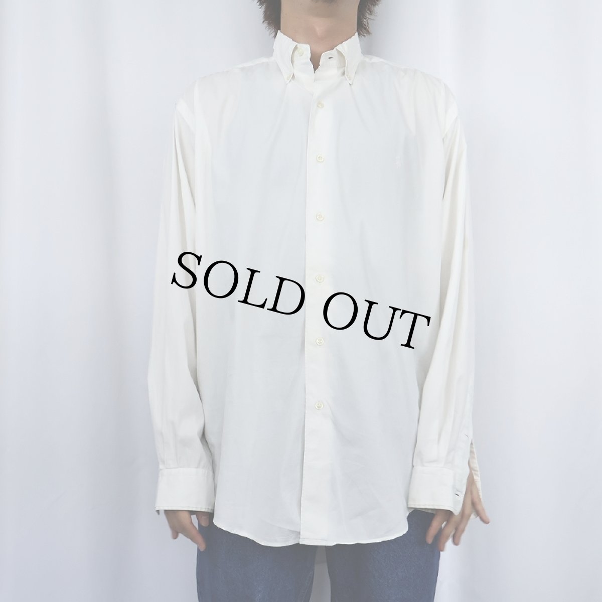 画像3: Ralph Lauren "MARLOWE" コットンボタンダウンシャツ S (3)