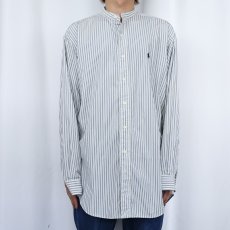 画像3: POLO Ralph Lauren "POSTBOY" ストライプ柄 バンドカラー コットンシャツ M (3)