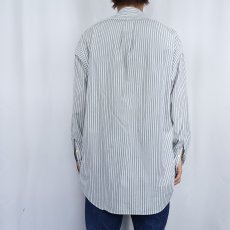 画像4: POLO Ralph Lauren "POSTBOY" ストライプ柄 バンドカラー コットンシャツ M (4)