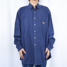 画像3: POLO Ralph Lauren "ELLIOTT" 刺繍入り シアサッカーシャツ XL (3)