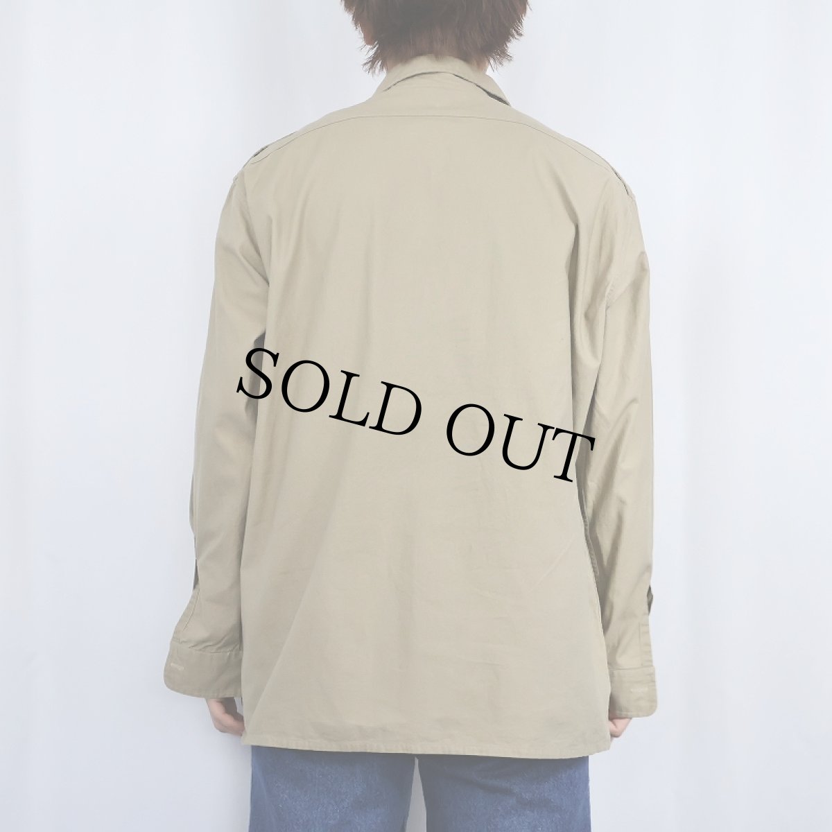 画像4: POLO Ralph Lauren "ISAAC" エポレット付き レースアップ コットンシャツ L (4)