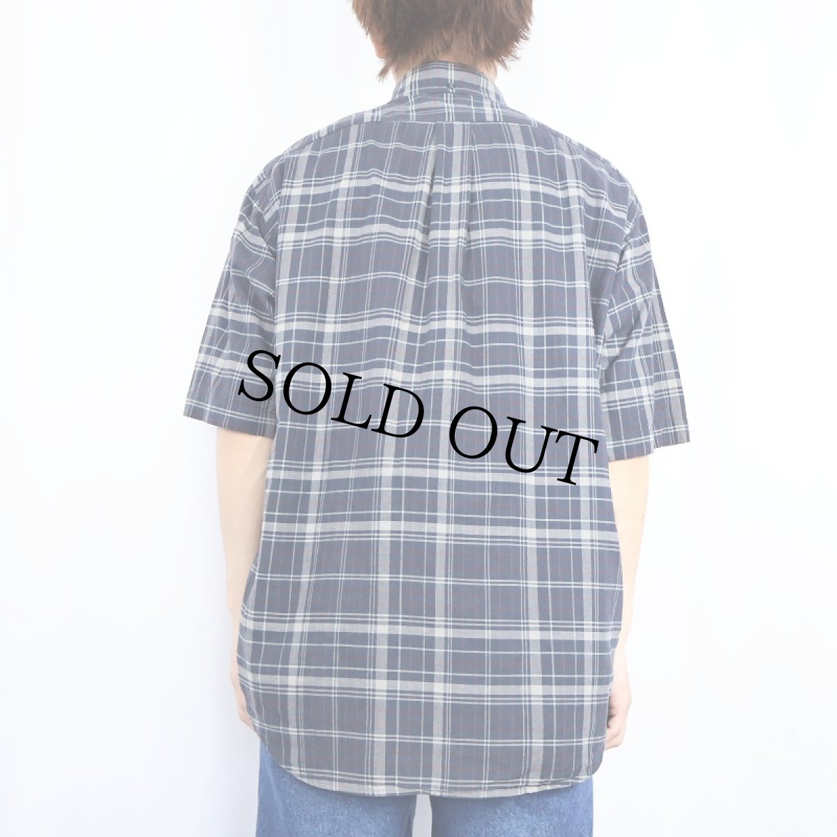 画像4: Ralph Lauren "PURCELL" ポニー無し チェック柄 3点留め コットンボタンダウンシャツ M (4)