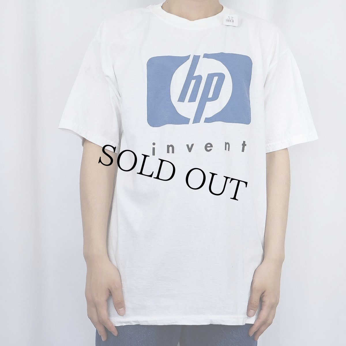画像2: hp invent コンピューター企業 ロゴプリントTシャツ L (2)