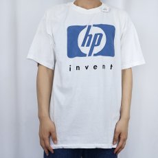 画像2: hp invent コンピューター企業 ロゴプリントTシャツ L (2)