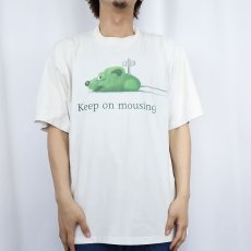 画像2: BBL "Keep on mousing" 銀行プリントTシャツ L (2)