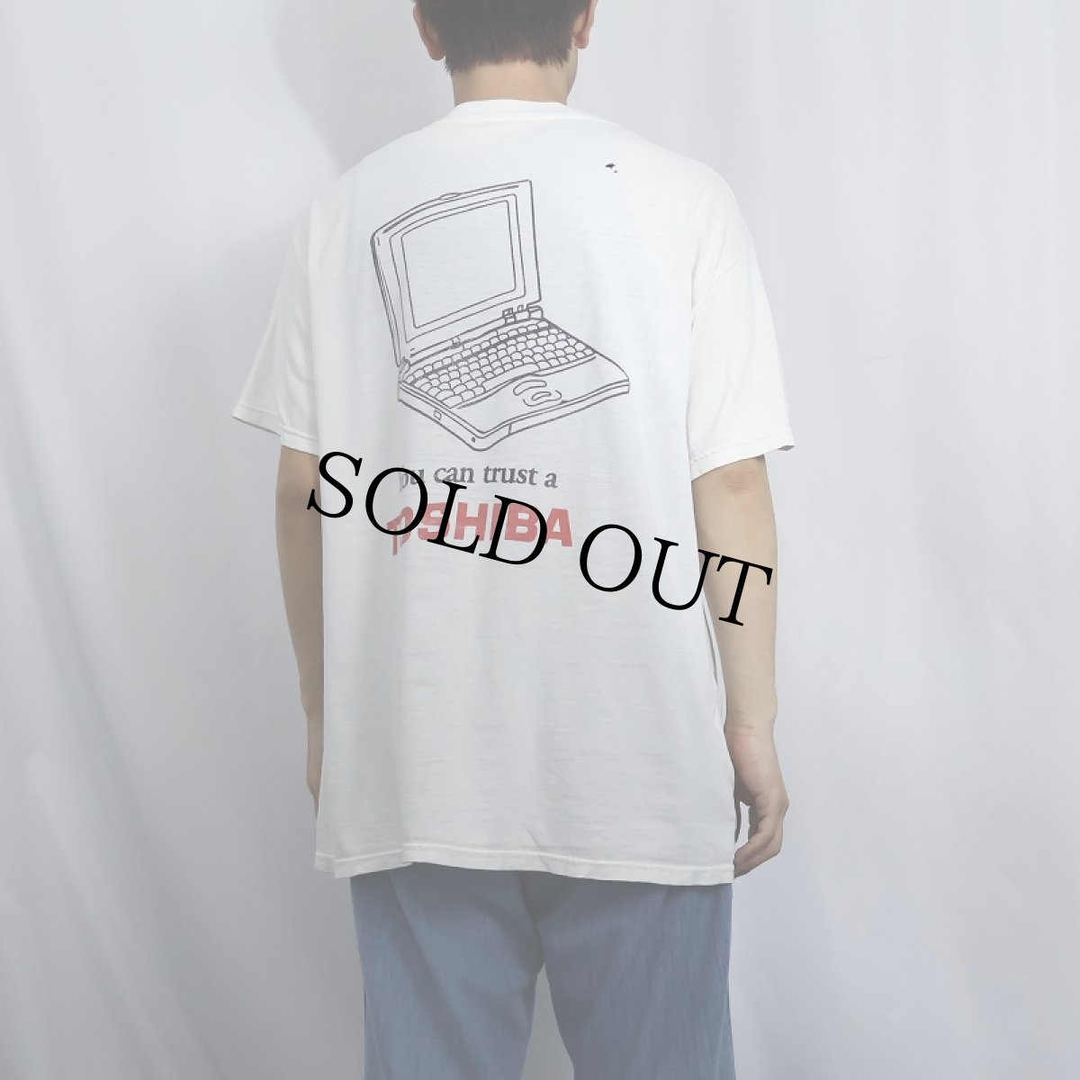 画像4: TOSHIBA "You can tryst a TOSHIBA" 電機メーカー プリントTシャツ (4)