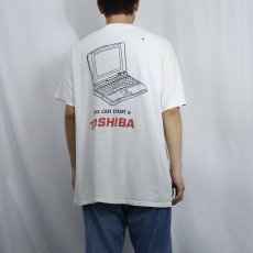 画像4: TOSHIBA "You can tryst a TOSHIBA" 電機メーカー プリントTシャツ (4)