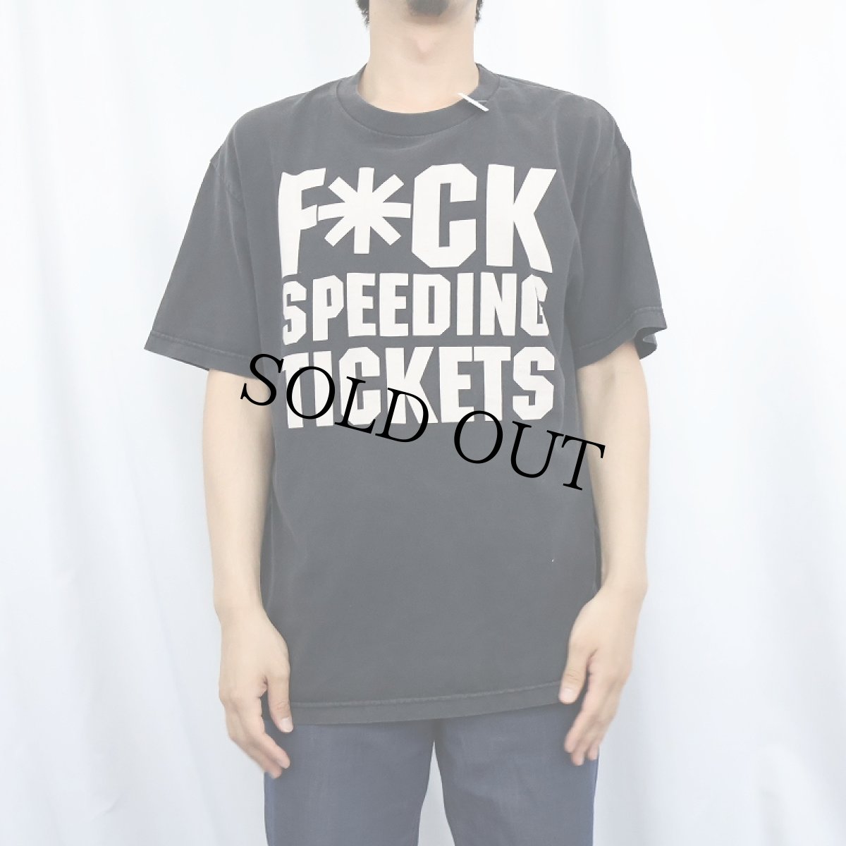 画像2: "F*CK SPEEDING TICKETS" プリントTシャツ L (2)
