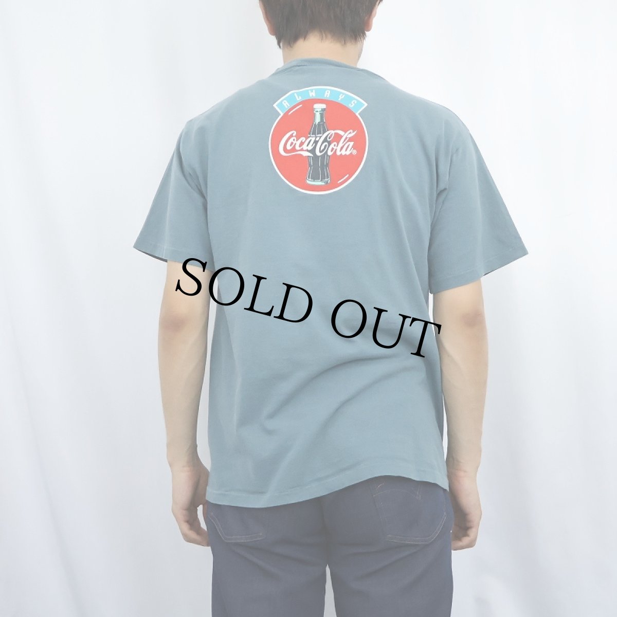 画像4: 90's Coca-Cola USA製 飲料メーカー ロゴプリントTシャツ M (4)