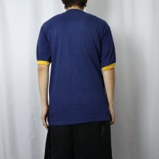 画像3: 70〜80's "ΔΣΠ" パッチ付き フットボールTシャツ NAVY XL (3)
