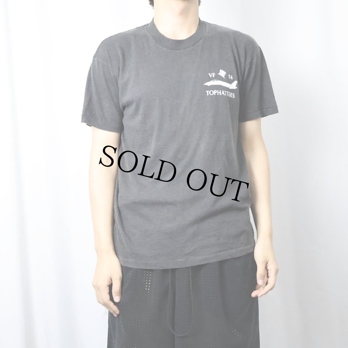 画像3: 80's USA製 "FIGHTING 14" プリントTシャツ L (3)