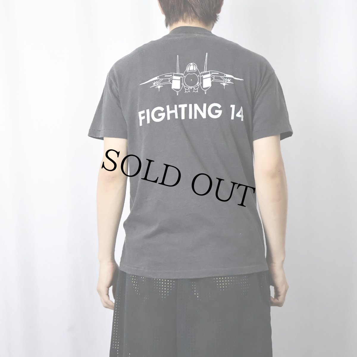 画像4: 80's USA製 "FIGHTING 14" プリントTシャツ L (4)