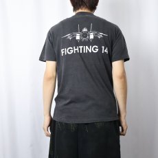 画像4: 80's USA製 "FIGHTING 14" プリントTシャツ L (4)