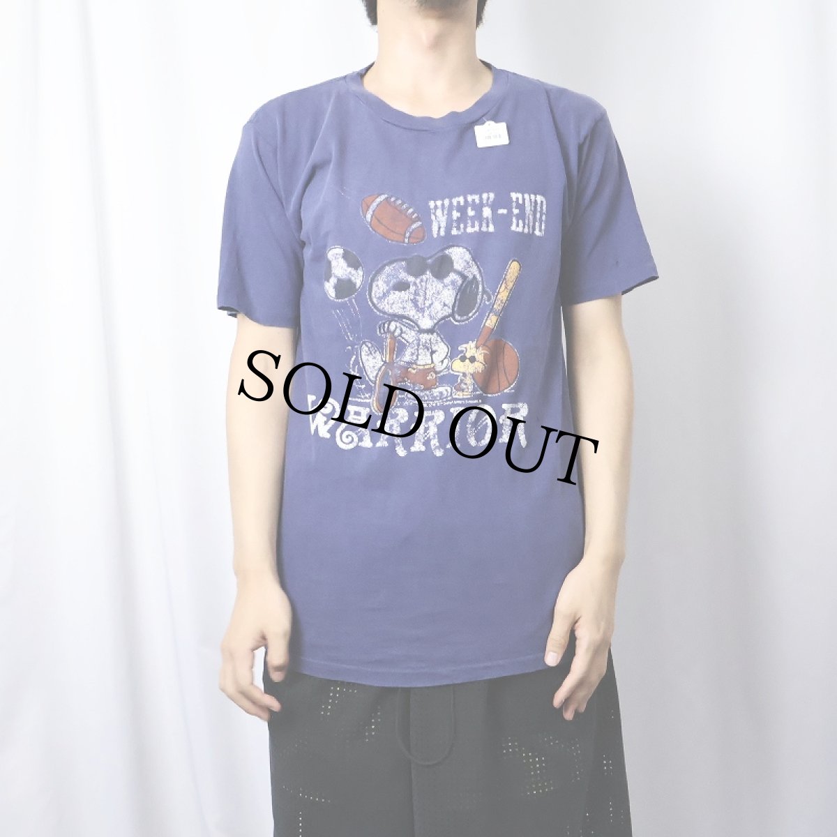 画像2: 80〜90's SNOOPY "WEEK-END WARRIOR" キャラクタープリントTシャツ (2)