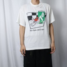 画像2: 80's 7UP USA製 飲料メーカー キャラクタープリントTシャツ XL (2)