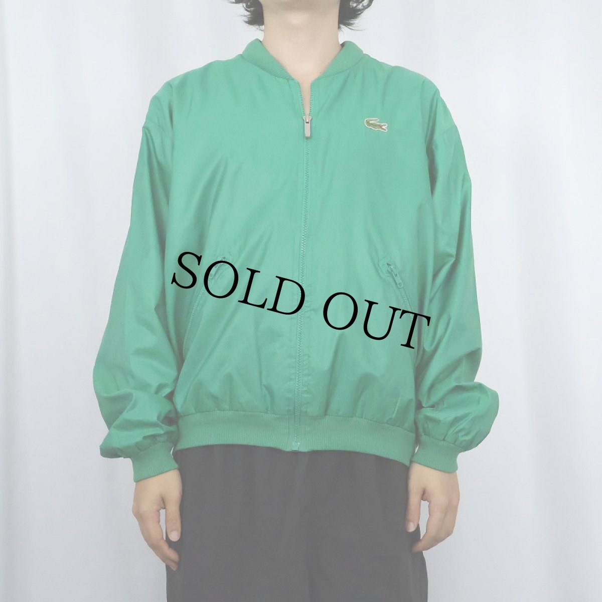 画像2: 70〜80's CHEMISE LACOSTE FRANCE製 ロゴワッペン ジップジャケット SIZE4 (2)