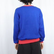 画像3: 〜80's USA製 2トーン コットン×ポリエステル リブニットロンT L (3)