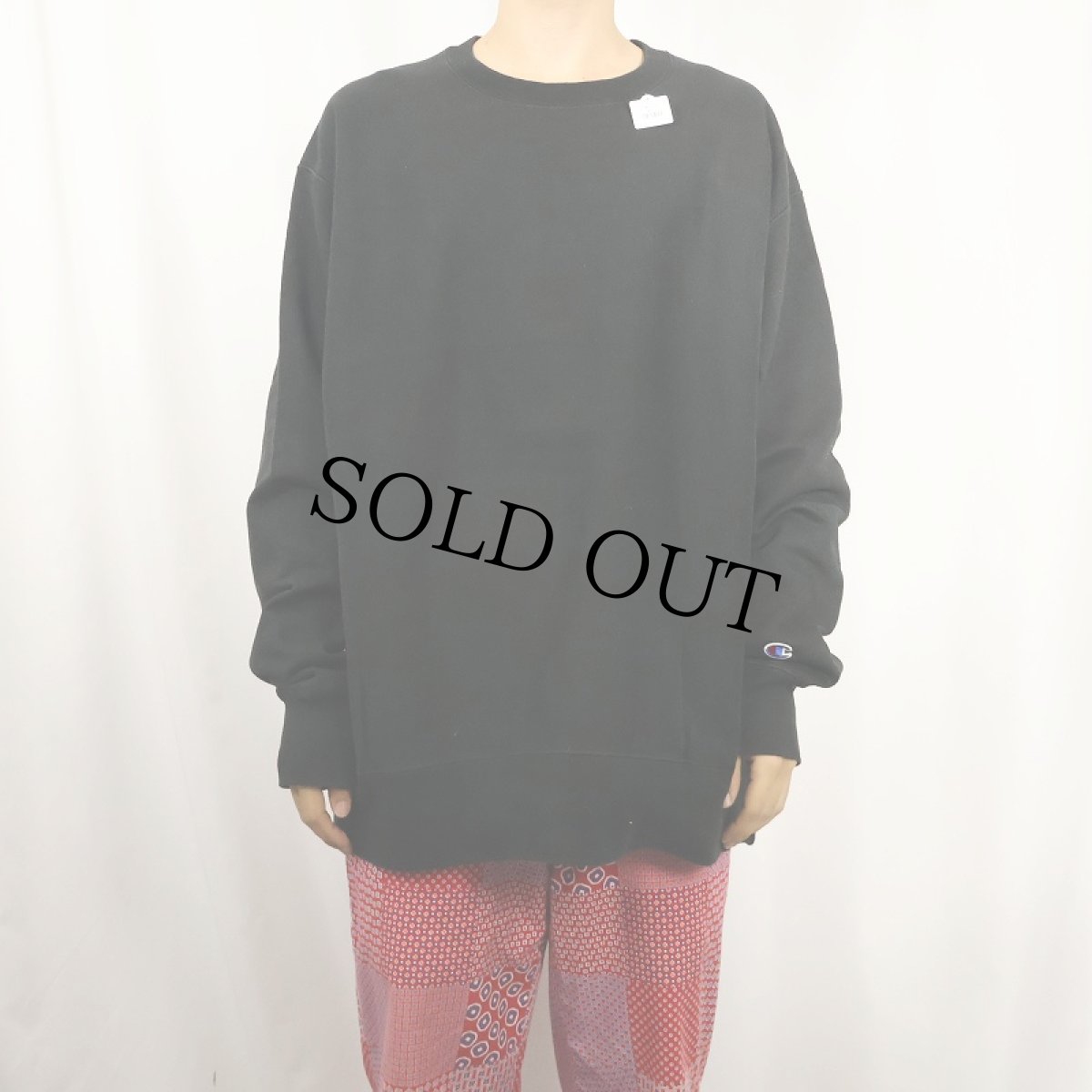 画像2: Champion REVERSE WEAVE 目無し スウェット BLACK XL (2)