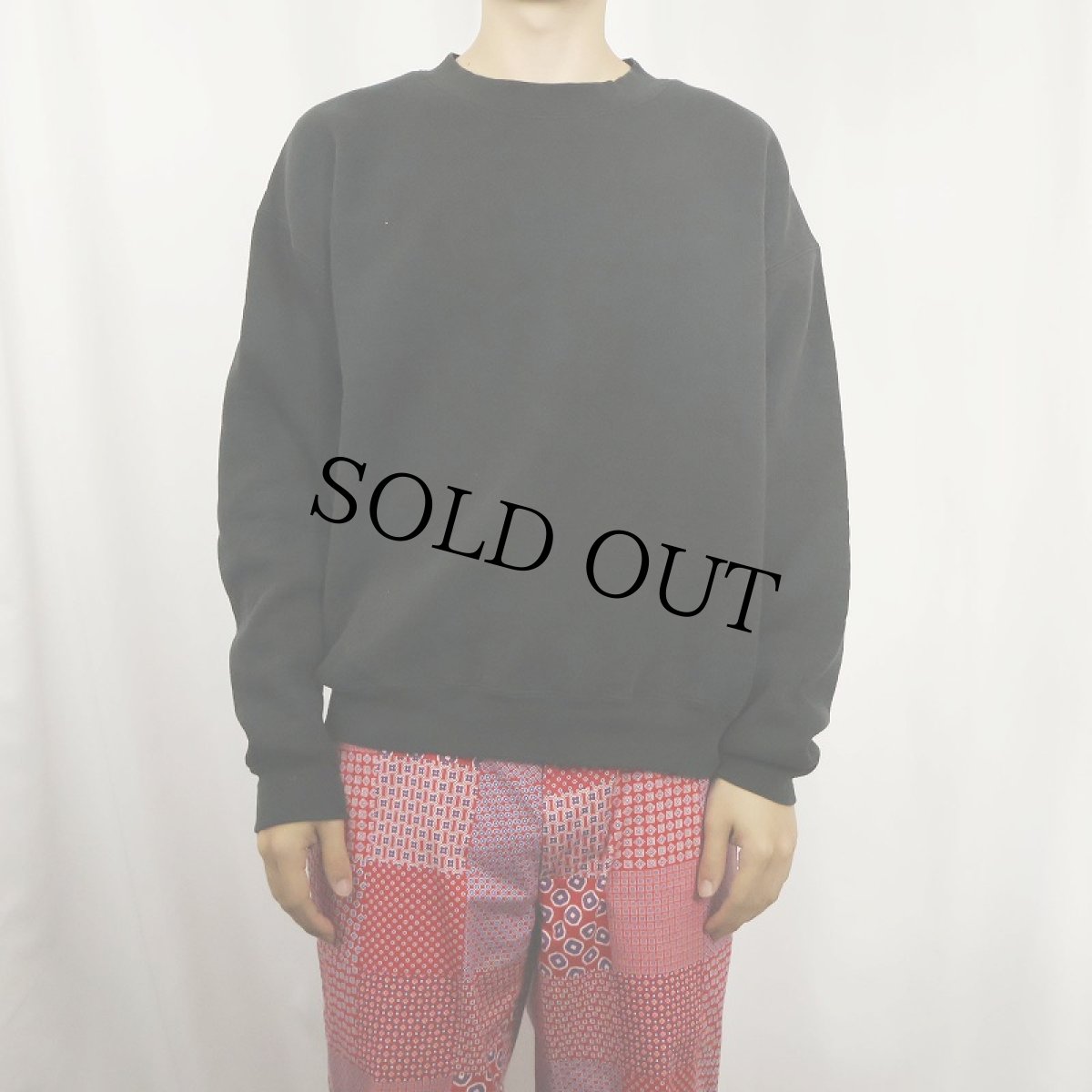 画像2: 90's Lee USA製 無地スウェット BLACK L (2)