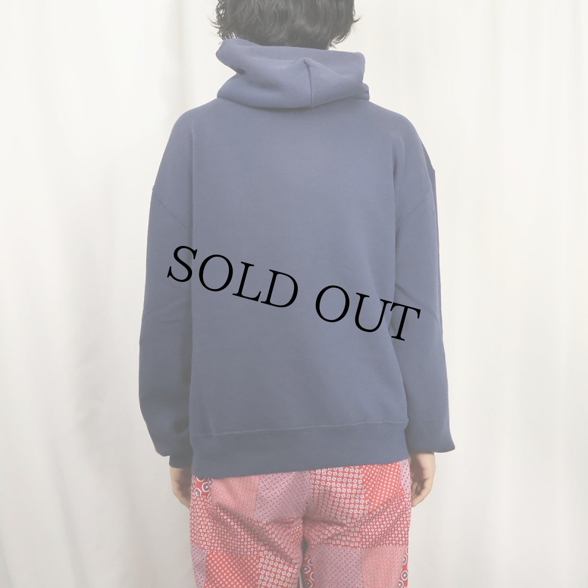 画像3: 90's RUSSELL ATHLETIC USA製 無地スウェットフーディー NAVY L (3)