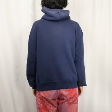 画像3: 90's RUSSELL ATHLETIC USA製 無地スウェットフーディー NAVY L (3)