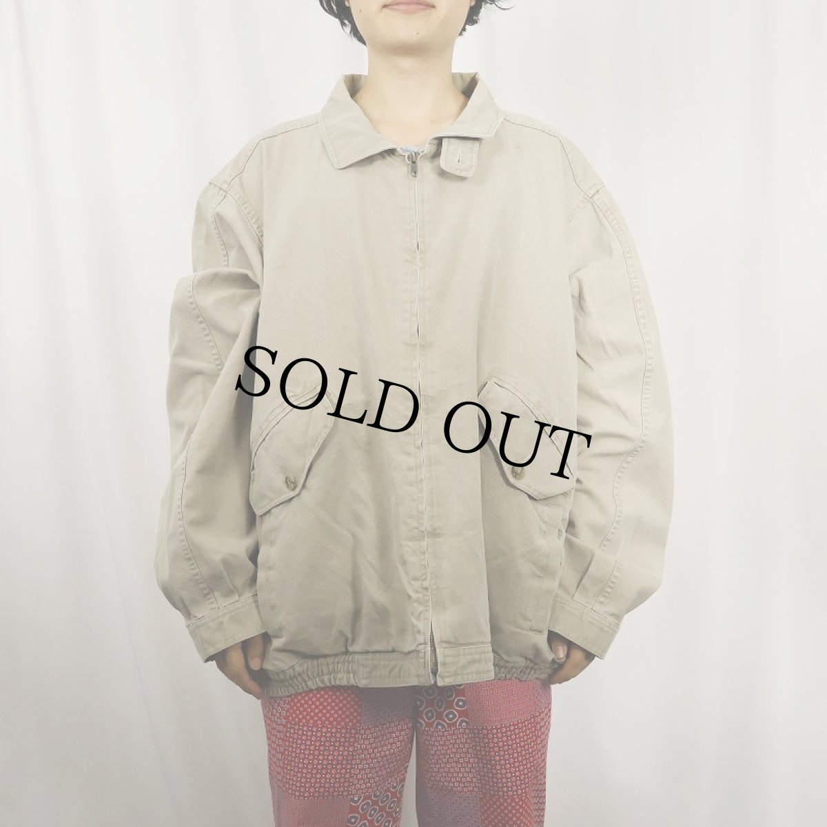 画像2: 80〜90's Eddie Bauer コットンジップジャケット XXL (2)