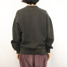 画像3: 90's RUSSELL ATHLETIC USA製 "HIGH COTTON" ヘンリーネックスウェット BLACK L (3)