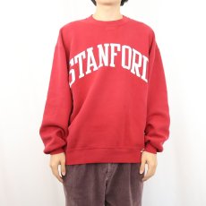 画像2: 90's RUSSELL ATHLETIC USA製 "STANFORD" 前V プリントスウェット XL (2)