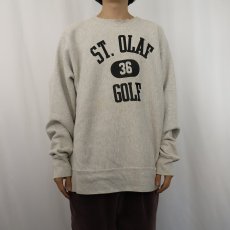 画像2: 90's USA製 REVERSE WEAVE TYPE "ST.OLAF GOLF" プリントスウェット XL (2)