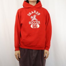 画像2: 80's RUSSELL ATHLETIC USA製 "SHAKER SOCCER" プリントスウェットフーディー L (2)