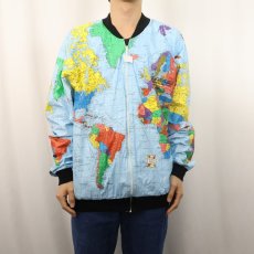 画像2: 90's TY-BREAKERS USA製 世界地図柄 ペーパージャケット (2)