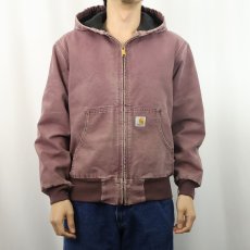 画像2: 2000's Carhartt ダックアクティブパーカー S (2)