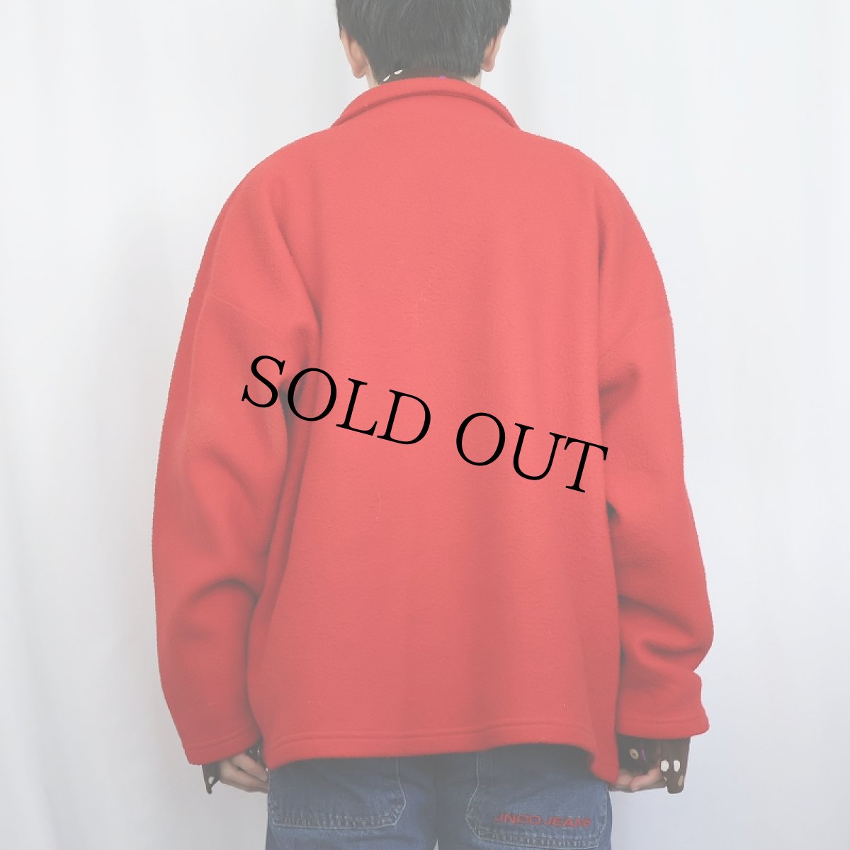 画像3: ブート NIKE ロゴ刺繍 ハーフジップ フリースジャケット (3)