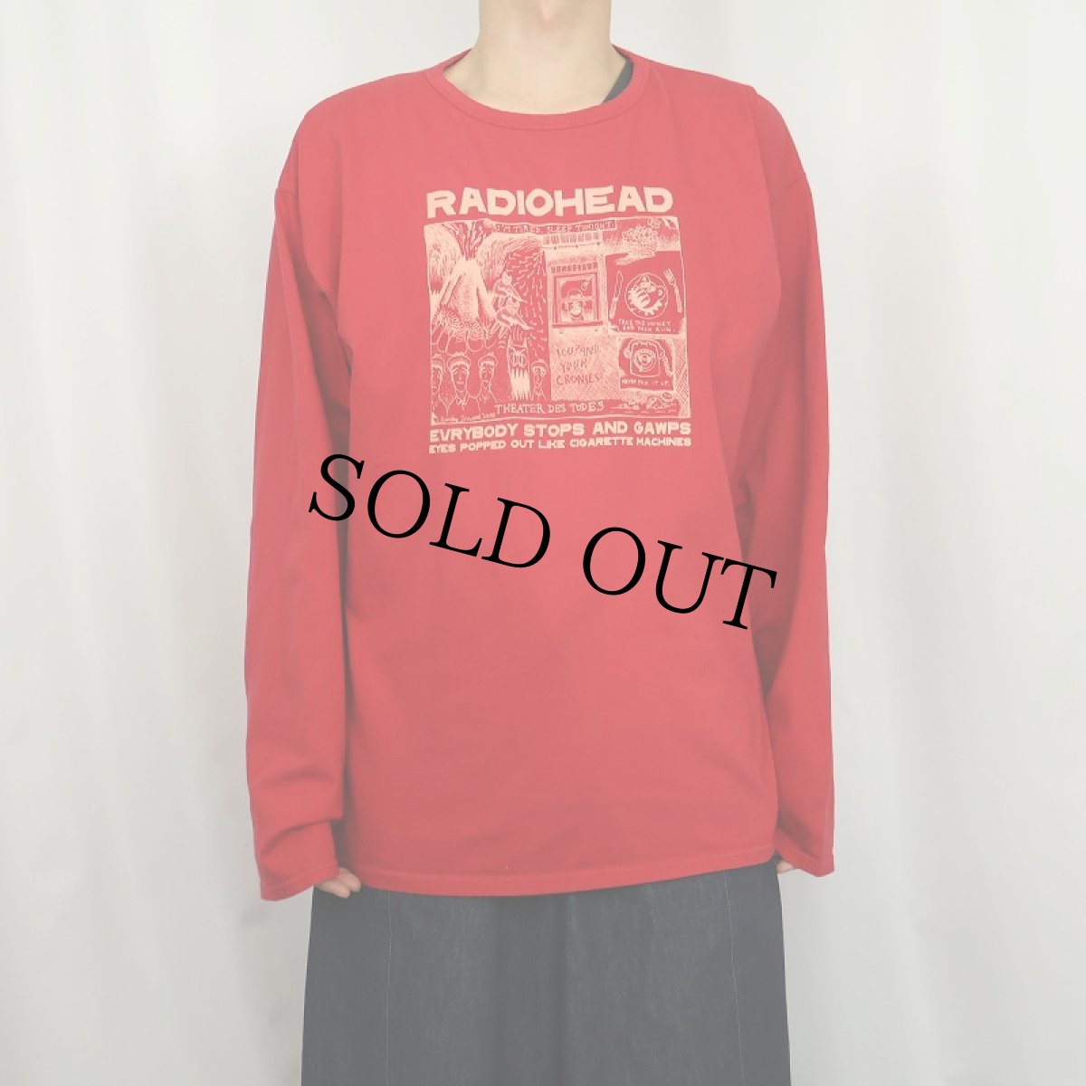 画像2: 2000 RADIOHEAD ロックバンドロンT XXL (2)