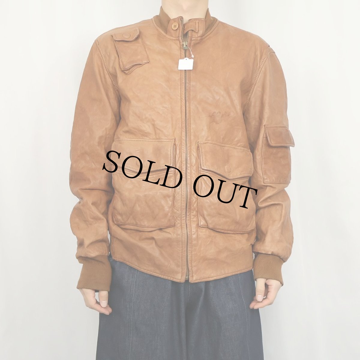 画像2: Mac Douglas レザージャケット L (2)